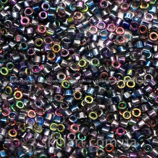 Бисер DB-2206 Miyuki Delica Beads 11/0 (металлик зеленый с "бензиновым" переливом)